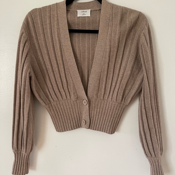 Aritzia Wilfred Plunge Front Cardigan - Picture 1 of 2